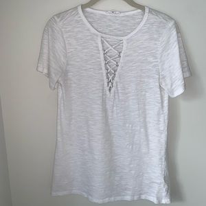 Socialite Grommet Lace-Up Tee